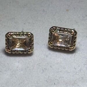 Champagne Crystal Halo Earring Made With Swarovski Crystals